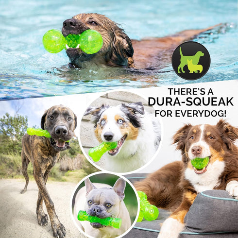 Hyper Pet DuraSqueak Dog Ball Toy - Interactive, Floats, Squeaks, for Fetching, Alternative to Traditional Tennis Balls