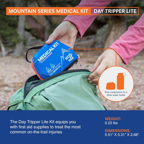59 (0100-1000) Adventure Medical Kits Mountain Series Medical Kit (Day Tripper Lite) - Pieces, blue/orange, one size