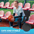 Nouva 6 Portable Stadium Seat,Folding Reclining Bleacher Chair Reclining Positions with Back Support Storage Pocket