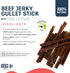 6-Inch 12 Count, Beef Jerky Sticks for Dogs, All-Natural Beef Gullet, Grass-Fed Jerky Chews, Fully Digestible