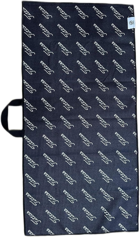 Power Golf Microfiber Golf Towel for Bags, 16 x 32 inches Black Towel with Funny Text Design