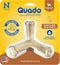 N-Bone Quado Interactive Chew, Peanut Flavor, Average Joe, 2.8oz, Natural, Medium (Pack of 1)