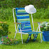 HEPMIMZHU Folding Beach Chair, Foldable Camping Chair with Headrest Cup Holder and Wooden Armrests