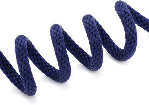 Mile High Life Slip Leads for Dogs | Heavy Duty 4 Feet No Pull Training Leash with Leather Tip | Navy