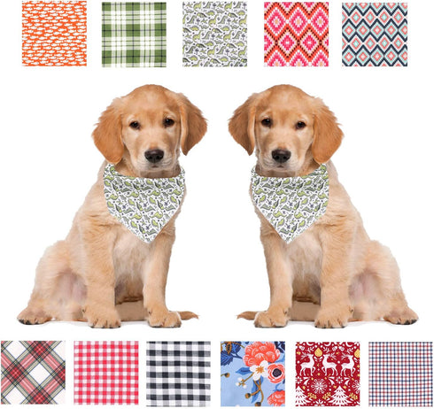 ARING PET Dinosaur Dog Bandanas - Summer Kerchief Triangle Bibs Scarf for Puppy Small Medium Large Dogs, Size S