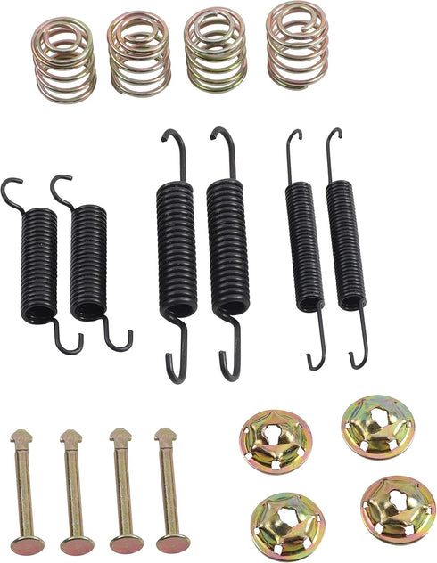 Roykaw EZGO Brake Shoes Pads and Spring Kit for 1996-Up TXT/ST350/Workhorse, Yamaha 1993-Up G14, G16, G19-G22