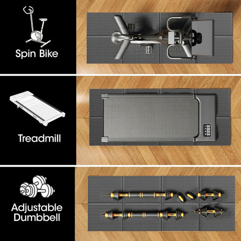 Floors,55x24 Non-Slip Walking Pad Treadmill Mat for Carpet Hardwood Floor Protection, Mats for Under Walking
