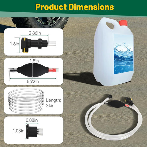 Hand Water Pump for Trojan HydroLink Watering System, Golf Cart Water Filler for Flow Rite Pro Fill System