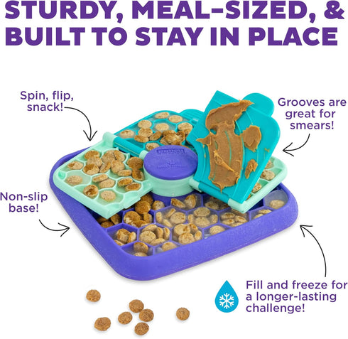 3-in-1 1 7.4 7.4 Outward Hound by Nina Ottosson Lick N Flip Interactive Dog Puzzle Toy, Lick Mat & Slow Feeder Calming