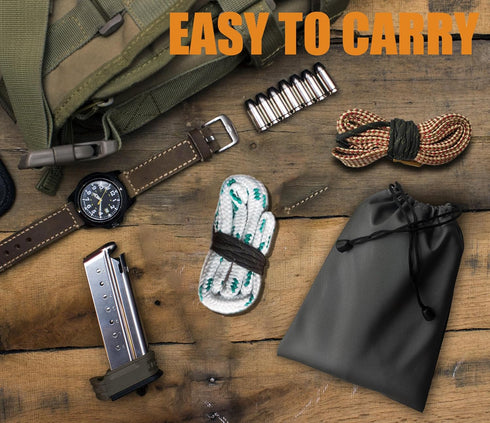 Gun Snake Cleaner, Barrel Rope for Handguns and Rifles, Gun Cleaning Kits with Cloth and Supplies