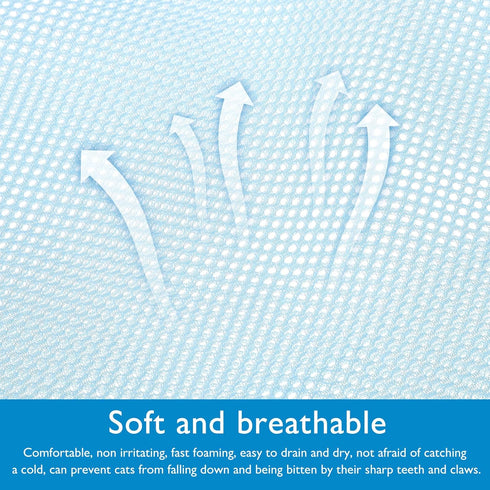 Trimming SUPVOX Adjustable Breathable Cat Bathing Bag with Muzzle for Grooming Nail and Shower Safety