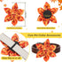 Silkfly 120 Pcs Fall Dog Collar Flower Set, Thanksgiving Bow Ties, Holiday Accessories for Small Medium Large Dogs