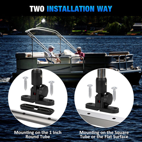 12 Inch IP67, 3 (12~24V) Stern Light Bimini Top Anchor Light, LED Pontoon Navigation Lights Waterproof NM Visibility