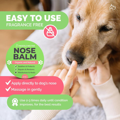 Dog Nose Balm - 100% Organic & Natural Moisturizer | Healing Cream for Dry, Chapped Noses