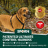 Sporn Medium Dog Harness, Black, Nylon with 4 Control Options & Easy-Grab Handle for Dogs up to 75 lbs