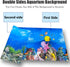Aquarium Background Poster 3D Coral Water Plants Double Sided Stickers for 10-20 Gallon Tank 16"x33"