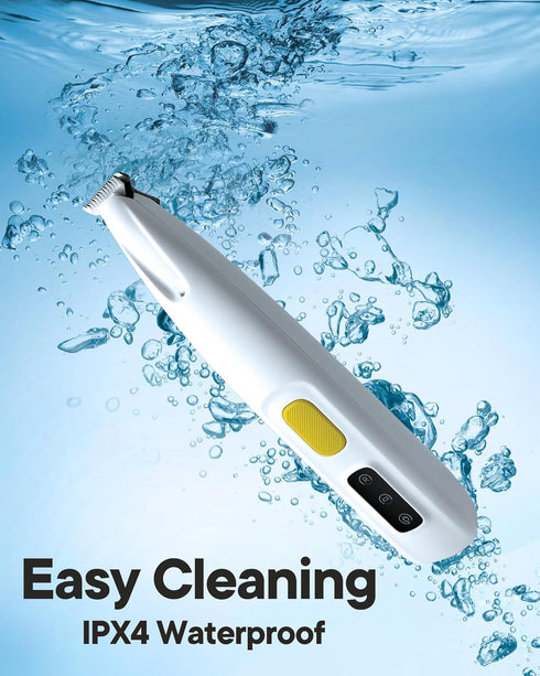 Upgraded Dog Paw Trimmer with LED Light, 18 mm Widen Blade, Low Noise, Waterproof, Rechargeable Clipper