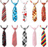 Segarty Dog Neckties - 10 Pack Adjustable Bow Ties for Medium Large Dogs, Grooming Accessories for Valentines Holiday