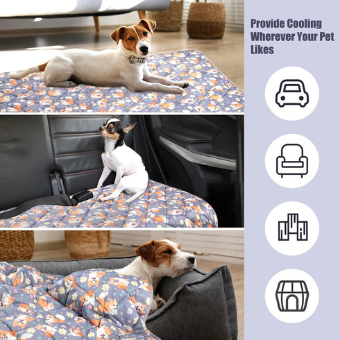 Leekalos Pet Cooling Mat, Summer Cooling Blanket for Dogs and Cats, Portable Cushion for Home & Outdoor