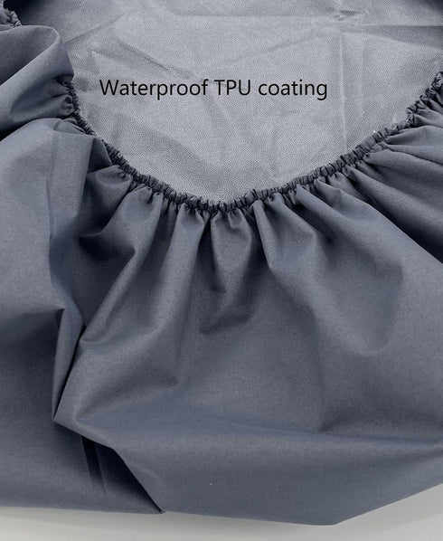 36 Inch Grey Waterproof Round Dog Bed Cover Replacement Washable