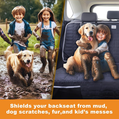 Reliadura Relidura Bench Seat Cover for SUV Waterproof Seat Covers for Dogs in Car Non-Slip Dog Car Seat Cover for Back