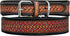 Leather Dog Collar Western Style Heavy Duty Hand Tooled Adjustable Padded Soft for Puppies and Big Dogs (10AB133-XS)