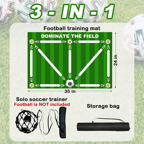 Football Footstep Training Mat, Soccer Skills Training Equipment