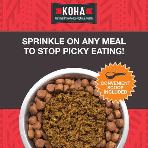 KOHA Raw Life Freeze-Dried Raw Topper, Beef for Dogs and Cats, High Protein Meal Topper, 8oz Bag