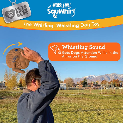 Pets Know Best SquWhirl Interactive Frisbee Dog Toy, Whirling Whistling Outdoor Frisbee for Fetch