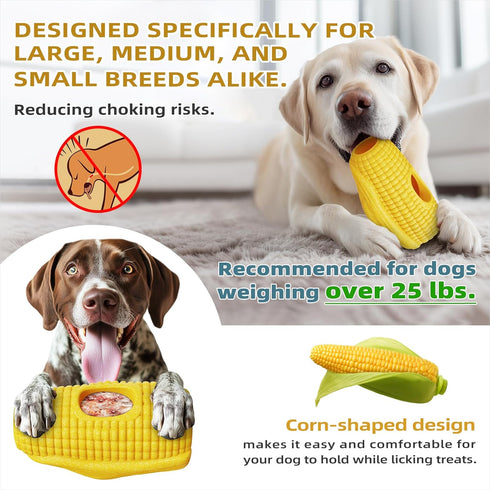 2 Pack Frozen Dog Toys for Aggressive Chewers Interactive Indestructible Dog Toys to Keep Them Busy Treat Toy for Large