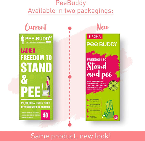 PeeBuddy 40 Funnels Portable Female Urination Device | Disposable Urinal Funnel for Travel, Camping, Hiking, Outdoor