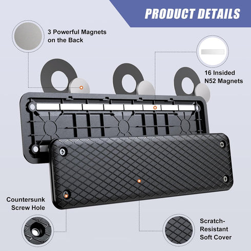 ANTREEMAG Ammunition 8 Ammo Magnet Mag Holder Pistol Magazines Capacity, Magnetic Storage in Home Bedroom Desk Car