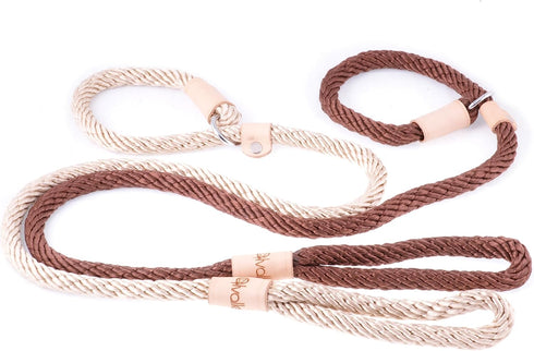 Alvalley Rope Dog Leashes with Stopper, Soft Braided No-Pull Gentle Leash for Small, Medium, Large Dogs, 6ft