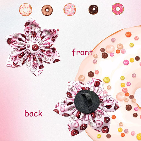 Lionheart Glory Dog Collar, Pink Flower Collar for Female Dogs, Adjustable Cute Patterns for Small Dogs Pet Gift