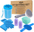 SHYNEE 8PCs Dog Grooming Kit - Dog Shampoo Brush | Washing Gloves |