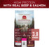 (Pack 4) 3.8 lb. Purina ONE Natural High Protein Dry Dog Food Dry True Instinct with Real Beef and Salmon With Bone