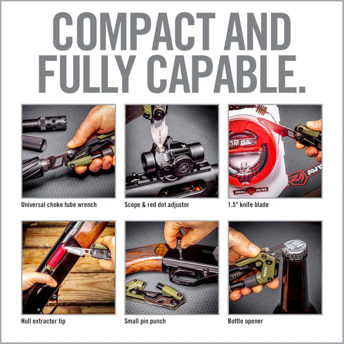Real Avid Gun Multi Tool CORE Shotgun, Tactical Tool with Accessories for Shotgun Hunting Gear