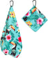 Fun Golf Towel Set of 2, Microfiber Waffle and Ball Towels for Golf Bags, Tropical Toucan Bird Accessories