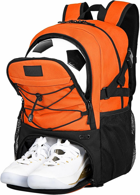 Goloni Soccer Backpack - Basketball Backpack with Ball & Shoe Compartment