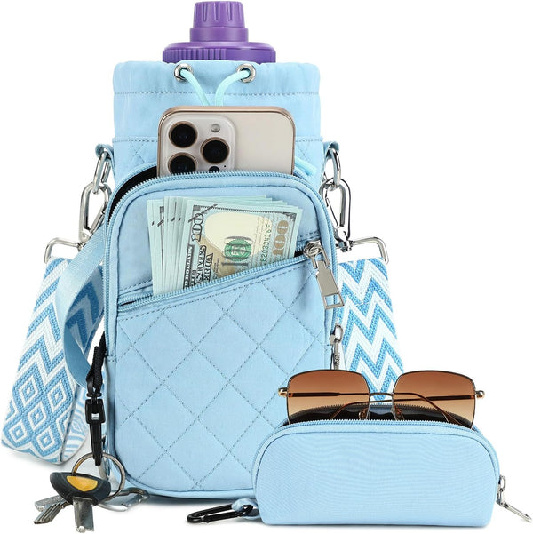 AGLOD Water Bottle Carrier Bag with Strap, Water Bottle Holder Crossbody Bags
