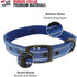 Heavy Duty Dog Collar With Handle | Ballistic Nylon Collar | Padded Reflective Collar with Adjustable Stainless Steel