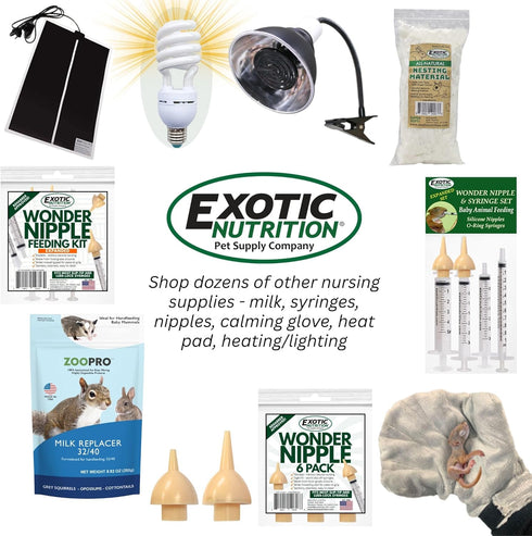 32/40 8.8 oz. Exotic Nutrition ZooPro Milk Replacer Formula for Baby Squirrels