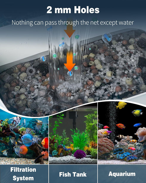 Pawfly 8 Pack Aquarium Filter Media Bags, Fine Mesh Filter Bag with Plastic Zipper for Activated Carbon, Bio Filter