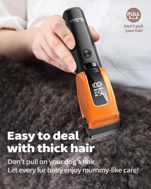Dog Grooming Kit for Heavy Thick Hair & Coats, 3 in 1 Rechargeable Cordless Pet Shaver with Storage Box, Quiet Trimmer