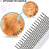 Poodle Pet Detangling Pet Comb - Long & Short Stainless Steel Teeth for Safe & Gentle Grooming