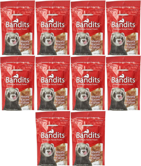 Marshall Bandits Ferret Treat Meaty Bacon, 1.875lbs (10 x 3oz)