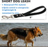 Heavy Duty Traffic Short Dog Leash - 9 Inch, 0.6 Inch Wide Waterproof PVC Dog Training Leash (Black, 9'')