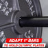 SERIOUS STEEL FITNESS Nylon Olympic Adapter Sleeve 8" - Convert 1" Bars to 2" Olympic Bars, Includes Removable End Cap