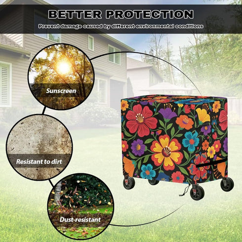80 Large Insulated Cooler Cover for Most Quart Durable Easy to Clean Ice Chest Covers with Adjustable Drawstring