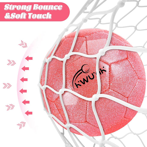 OKWUYiK 4Pcs Set 2Pcs 2x1.5ft 1Pcs 1Pcs 2 Soccer Goals Soccer Nets Ball Pump Indoor Soccer Nets for Kids with Size